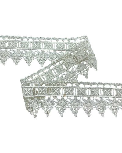 Passamaneria Pizzo Macramè Panna Passanastro Fiore Alto 6 Cm