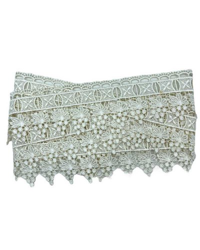 Passamaneria Pizzo Macramè Panna Passanastro Fiore Alto 6 Cm