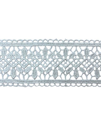 Passamaneria Macramè Ricamo Foglia Tramezzo Panna Alto 6 Cm