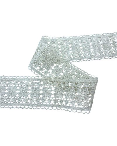 Passamaneria Pizzo Macramè Ricamo Fiore Foglia Bordo Tramezzo Alto 6 Cm