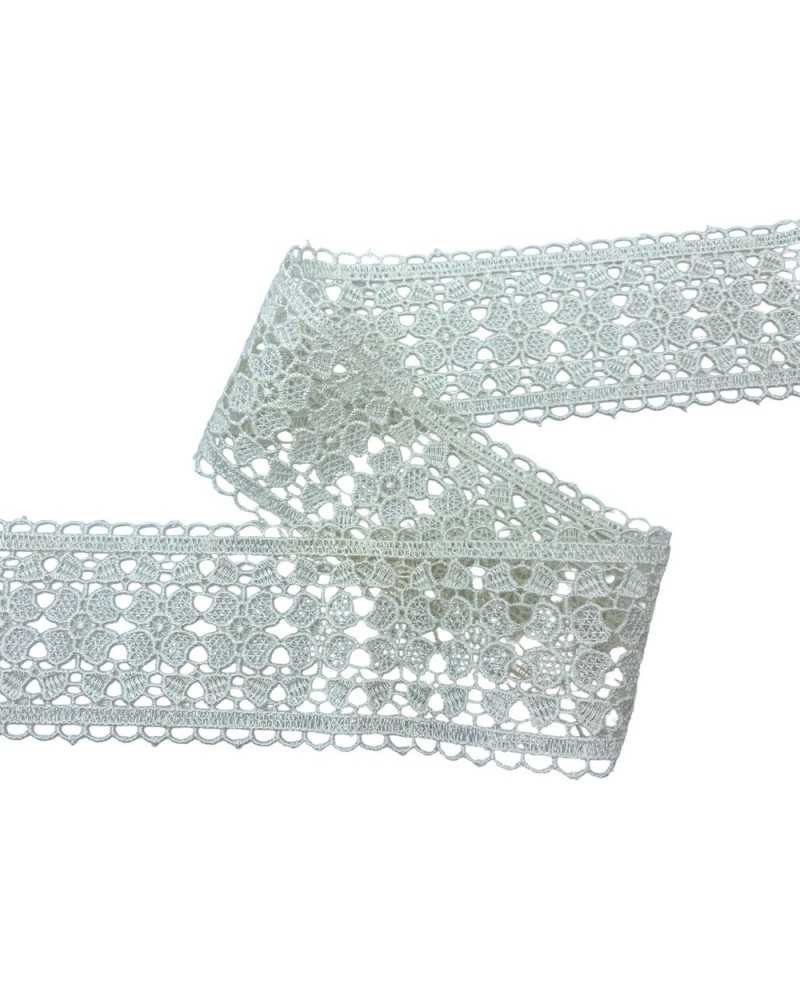 Passamaneria Pizzo Macramè Ricamo Fiore Foglia Bordo Tramezzo Alto 6 Cm