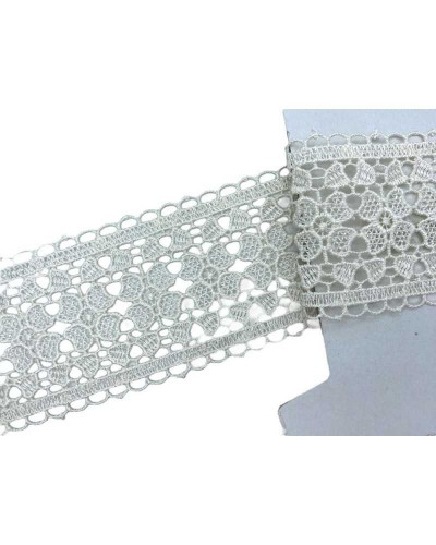 Passamaneria Pizzo Macramè Ricamo Fiore Foglia Bordo Tramezzo Alto 6 Cm
