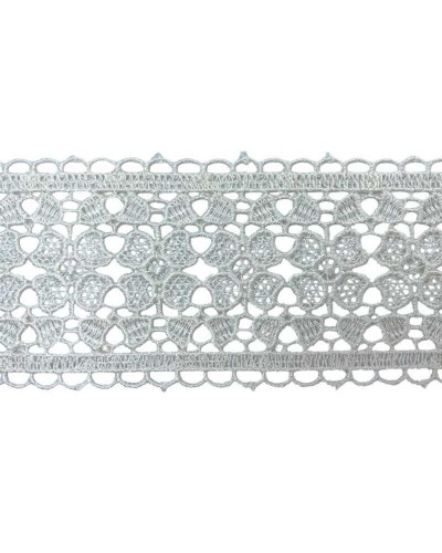 Passamaneria Pizzo Macramè Ricamo Fiore Foglia Bordo Tramezzo Alto 6 Cm