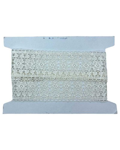 Passamaneria Pizzo Macramè Ricamo Fiore Foglia Bordo Tramezzo Alto 6 Cm