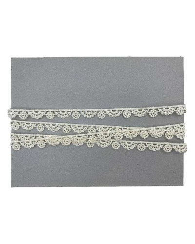 Passamaneria Puntina Merletto Ecrù Pizzo Smerlato Modello Fiorellino Archetto Alto 1 Cm