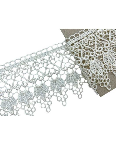 Passamaneria Pizzo Macrame Merletto Ecrù Punta Ricamo Alto 10 Cm