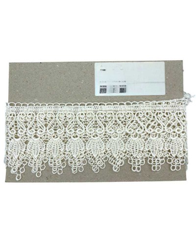 Passamaneria Pizzo Macrame Merletto Ecrù Punta Ricamo Alto 10 Cm