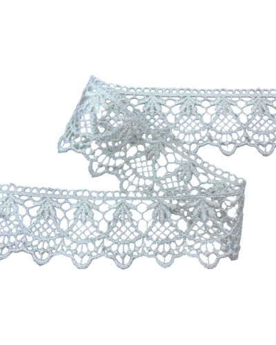 Passamaneria Merletto Pizzo Macramè Bianco Latte Punta Alto 5 Cm