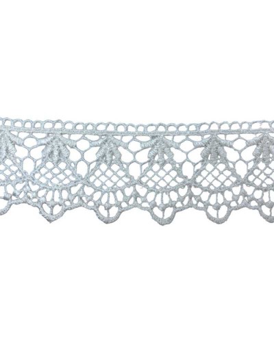 Passamaneria Merletto Pizzo Macramè Bianco Latte Punta Alto 5 Cm