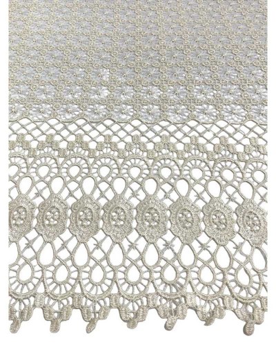 Passamaneria Pizzo Macramè Ricamo Cerchio Disegno Ghirigoro Fiore Smerlato Alto 45 Cm