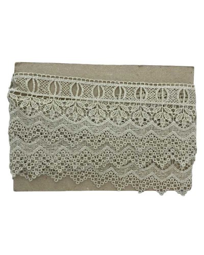 Passamaneria Pizzo Macramè Biscotto Passanastro Fiore Alto 9 Cm