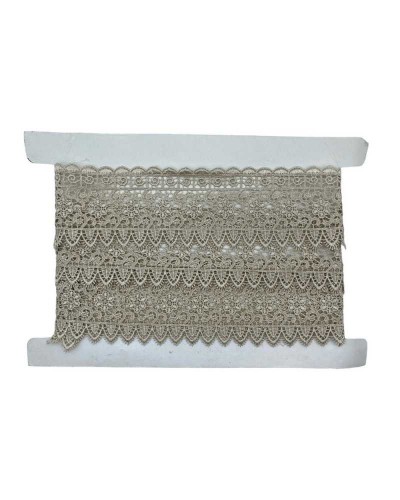 Passamaneria Macrame Pizzo Punta Ricamo Fiore Biscotto Alto 7 Cm