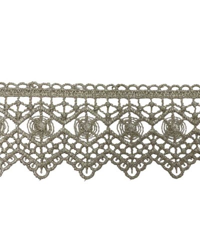 Passamaneria Pizzo Macramè Merletto Biscotto Ricamo Rombo Cerchio Alto 6 Cm