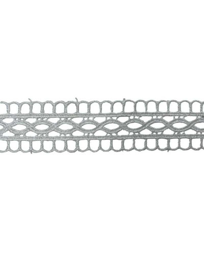 Passamaneria Macramè Tramezzo Bordo Panna Ricamo Infinito Alto 3 Cm