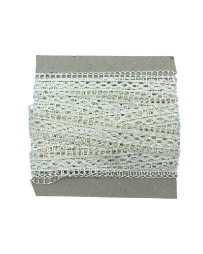 Passamaneria Macramè Tramezzo Bordo Panna Ricamo Infinito Alto 3 Cm