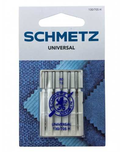 5 Agujas Schmetz Máquina de coser Universal 80/12 130/705 H Jersey Synthetic