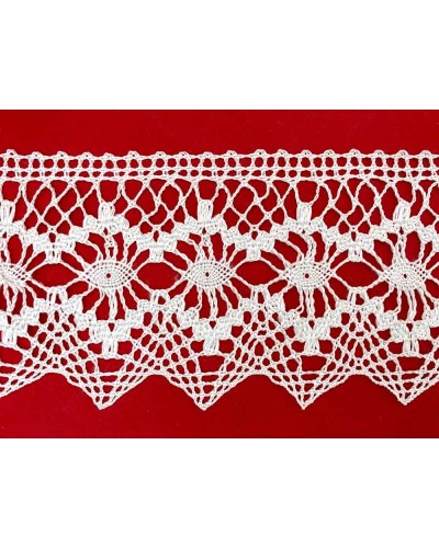 50 Cm Passamaneria Punta Merletto Pizzo Viscosa Macramè Ricamo Alto 7 Cm