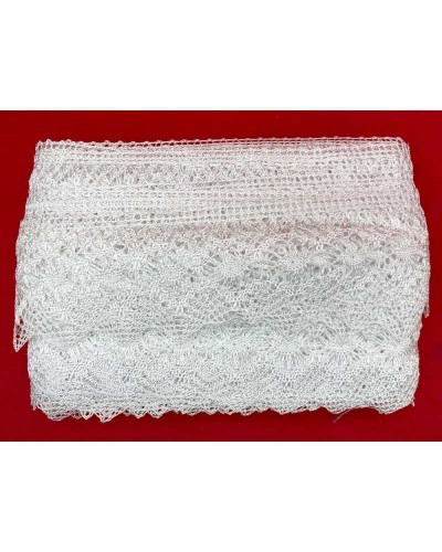 50 Cm Passamaneria Punta Merletto Pizzo Viscosa Macramè Ricamo Alto 7 Cm