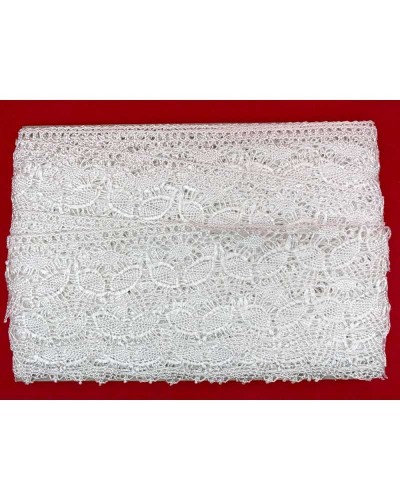 50 Cm Passamaneria Punta Merletto Pizzo Viscosa Macramè Ricamo Foglia Alto 4,5 Cm