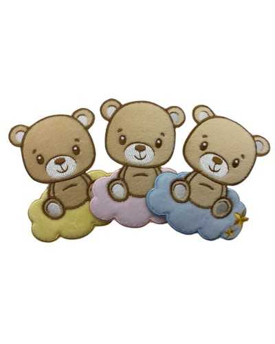 Patch Thermal Adhesive Ricamata – Baby Bear on Cloud with Stars