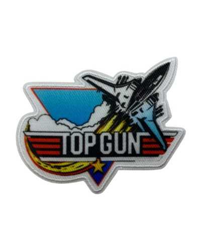 Bedruckter thermischklebender Patch - Top-Pistole mit Flugzeug und Stern