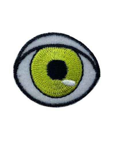 Gestickter Patch Eye Green ThermoLOADESSIVE - Ø 3,5x3 cm