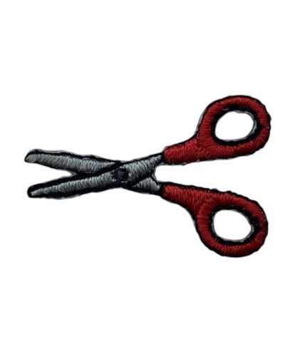 Aplicación Scissor Red Handle Thermoadsive Patch 3x2 cm Bordado