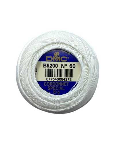 Cordonet especial B5200 N ° 60 DMC Blanco 20 gramos de alambre de ganchillo