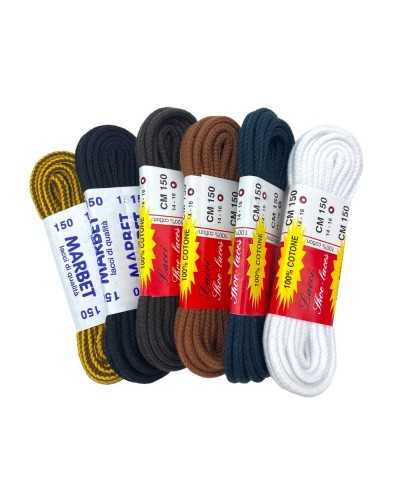 Round tubular tubular shoe laces Solid color 150 cm