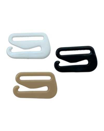 Crochet pour soutien-gorge en plastique - Accessoires de lingerie 15 mm
