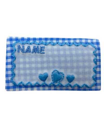 Etichetta Termoadesiva Personalizzabile in Cotone Ricamo Cuore con Scritta NAME – Lavabile e Facile da Applicare