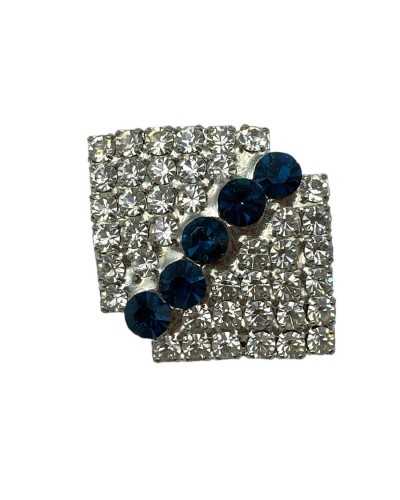 Goletto Button Strass Strass Silber Öl Keller langsamer Stahl 3x2 cm