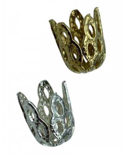 Pair of perforated bell watermarked in iron - 10 mm