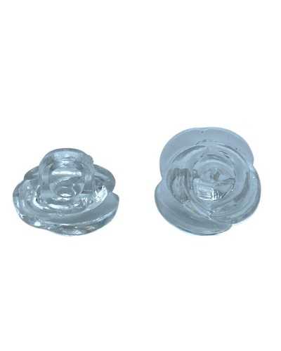 Transparentes rosa Modell 12 mm Muster mit Kunststoffknopfloch
