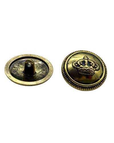 Round button in shiny gold metal line 36 Ø 23 mm