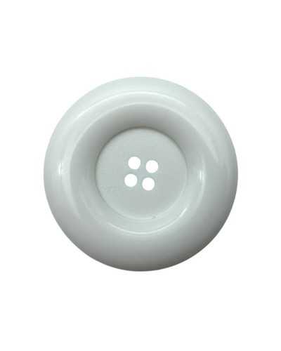 Bouton à bombardé rond Ø 5 cm 4 trous de nylon blanc