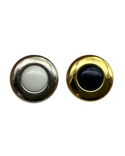 Glazed Jewel Button Line 18 Ø 13 mm Silver or gold stem