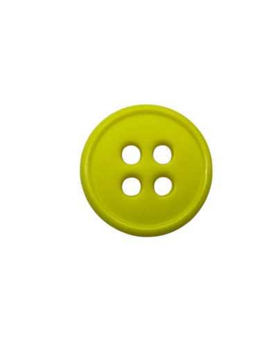 2 Pcs Round button in yellow plastic line 20 Ø 13 mm 4 holes