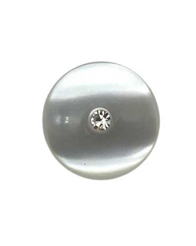 White mother-of-pearl effect with rhinestone line 16 Ø 12 mm