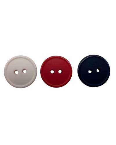18 mm round plastic button - 2 holes