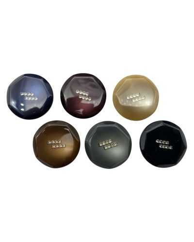 Jewel button with rhinestone line 54 - 34 mm Polyester