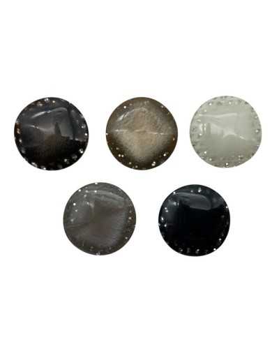Glitter round button 28 - 18 mm