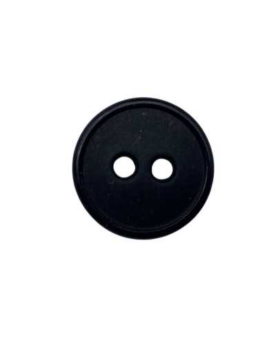 Lineatured Kunststoffknopf 20 - Ø 13 mm schwarz 2 Löcher