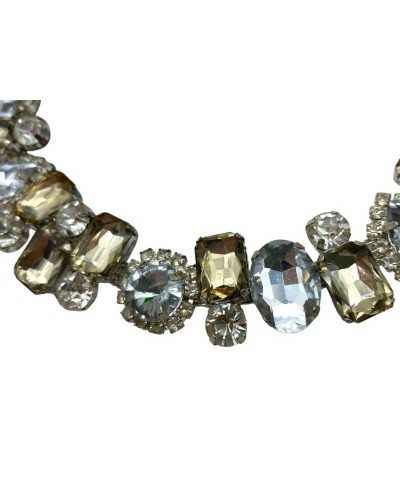 Couchons de recours de 9 cm avec 7 strass argenté-ecru