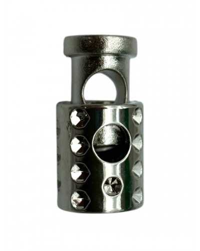 Glänzender Kunststoffblock Silber - Ø 5 mm / Basis 11 mm / Höhe 22 mm