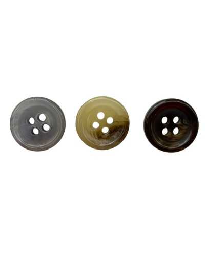 4-hole round button - Lineated 24 - Diameter 15 mm
