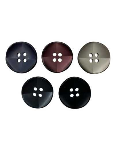 Bouton rond - 4 trous - Ligne 54 - Ø 35 mm - Nylon et polyester