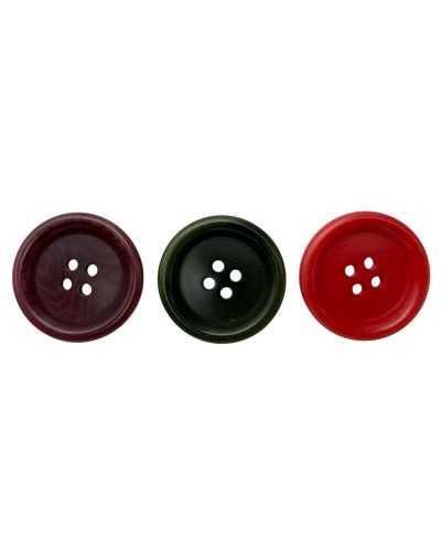 Lineate Round Button 40 - Ø 25 mm / 4 Holes / Polyester
