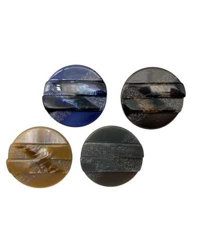 Jacket button Ø 22 mm - Line 36 - Polyester with glitter