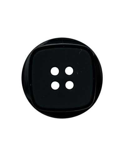 Flat round button - Ø 15 mm - Line 24 - Square design - 4 holes